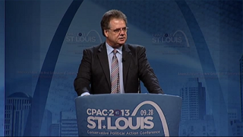 Libertarian National Committee Chair Geoffrey J. Neale speaking at the Conservative Political Action Conference (CPAC) in St. Louis, Mo., on Sept. 28, 2013
