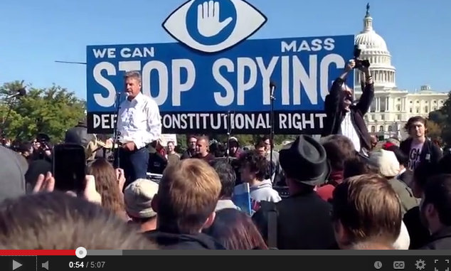 Gov. Gary Johnson speaks at the Stop Watching Us rally on Oct. 26, 2013, in Washington, D.C.