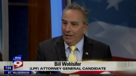 LP Florida candidate for attorney general Bill Wohlsifer debates his Republican and Democratic opponents on Bay News 9.