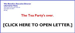 Tea Party's Over Wes Benedict envelope image