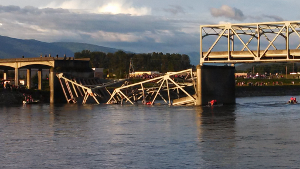 Collapsed Skagit River Bridge in Washington on May 23, 2013