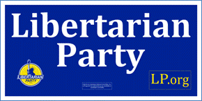 Libertarian yard sign - front