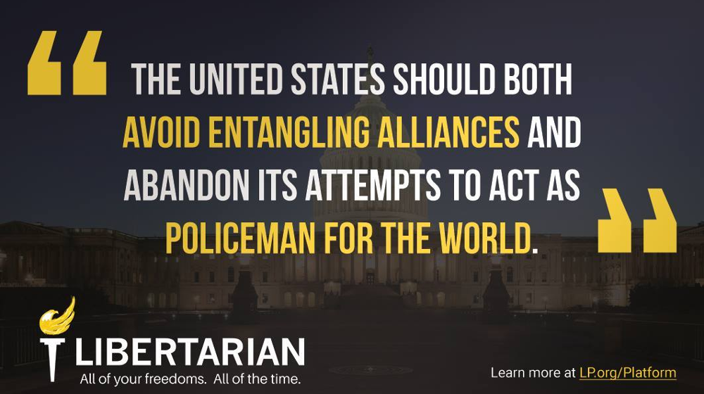 The United States should both avoid entangling alliances and abandon its attempts to act as policeman for the world.