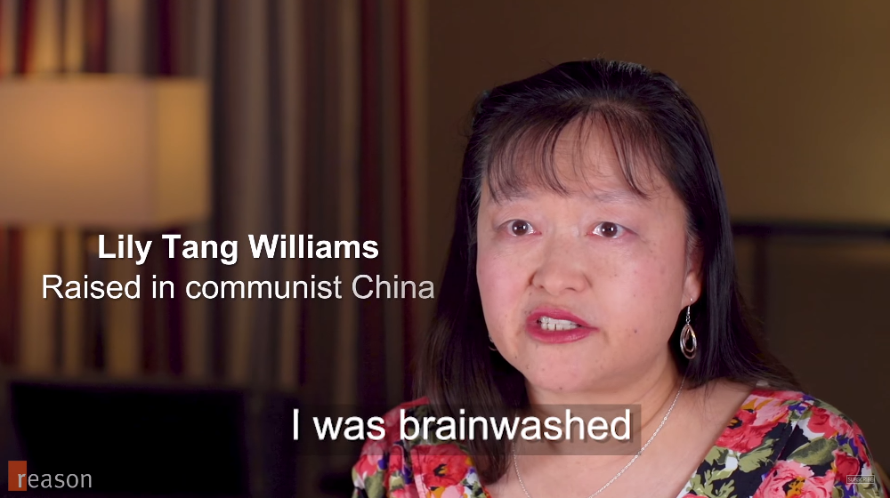 Lily Tang Williams in a John Stossel interview for Reason