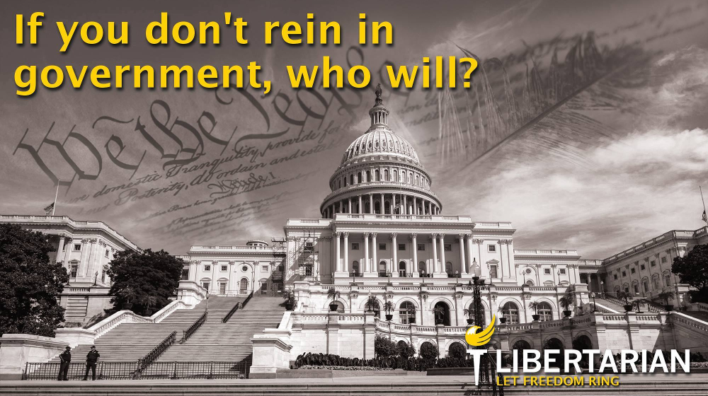 If you don't rein in government, who will?