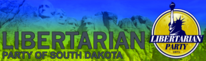 LP South Dakota logo, Mt. Rushmore as backdrop, text 'Libertarian South Dakota' (color image)