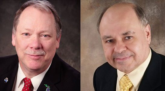 The 2018 Libertarian candidates for governor of Michigan (L-R): Bill Gelineau and John Tatar