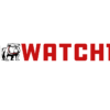Masthead of the Ohio affiliate of the Watchdog.org website with text 'OHIO' in black next to text 'WATCHDOG' in red, and a drawing of a bulldog between the two words (color graphic)