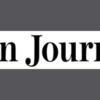 Masthead of the Sun Journal newspaper out of Maine; text 'Sun Journal' in balck on white background (graphic image)