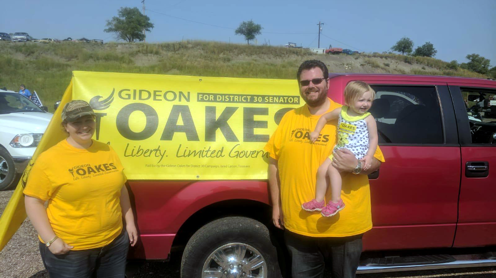 Gideon Oakes, candidate for state Senate in South Dakota.