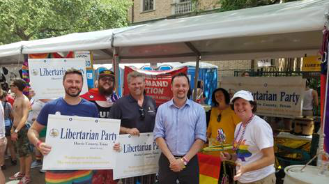 Libertarians attend PRIDE Houston Festival on June 22, 2019